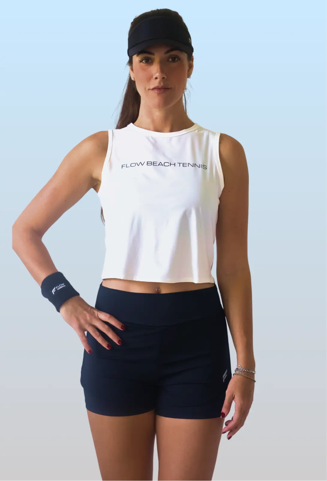 Black Bondi Shorts, UV 80, 4-Way Stretch, Hight Waist 2.5", Sporty Pull-On Style Shorts, Anti-Heat Cooling Fabric, Ergonomic Flatlock Seam, Anti-Pilling, Flow Beach Tennis Shorts
