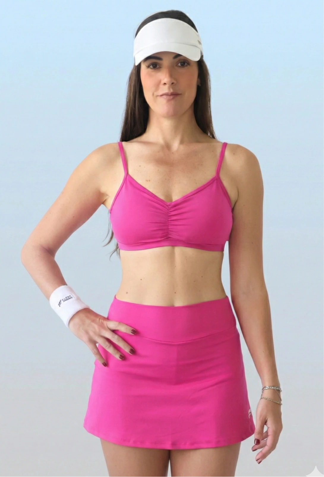 Pink Maui Skirt, UV 80 Extra Sun Protection, Tennis Skirt, Anti-Heat Cooling Comfort Fabric, 4-Way Stretch, Anti-Pilling, Flow Beach Tennis Skirt