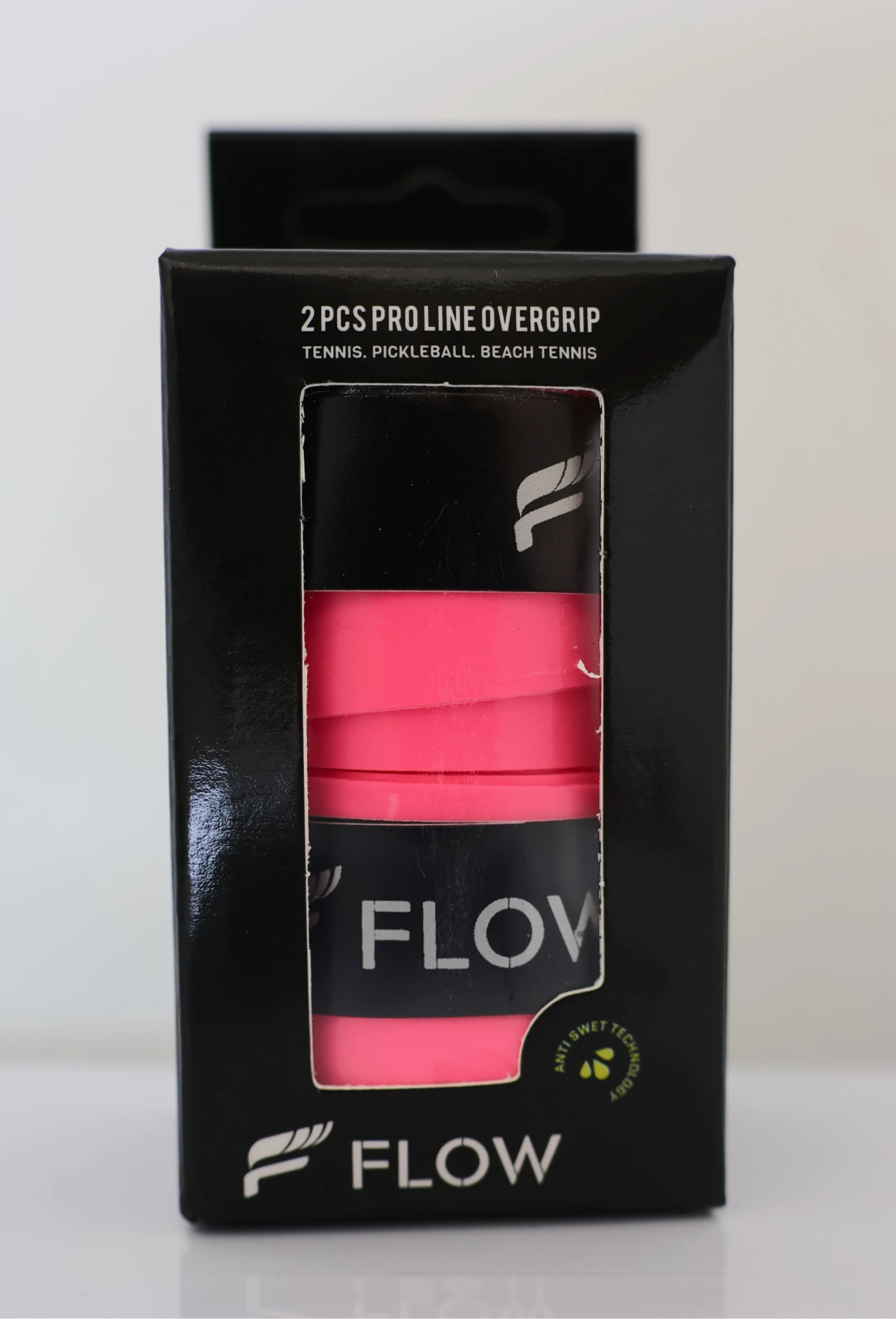 Pink Grip, Pack with 2, Sweat Resistant, Heat Absorption, Flow Beach Tennis